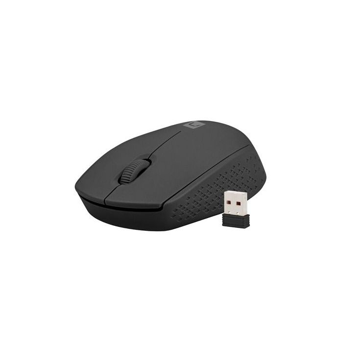 Natec Stork Raton Optico Inalambrico - 1600 dpi - Adaptador USB - 3 Botones - Color Negro