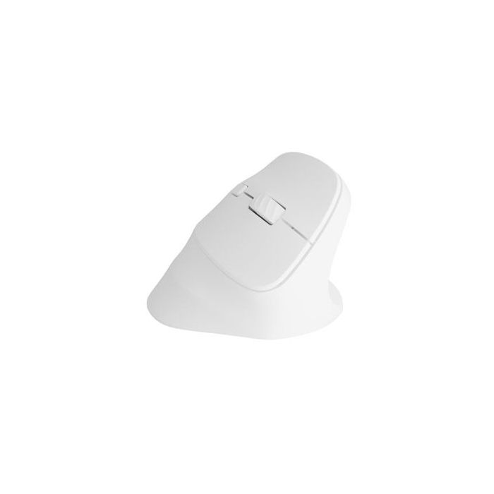 Natec Crake 2 Raton Optico Vertical Inalambrico - 2.400 dpi - Bluetooth + 2,4Ghz - 6 Botones - Color Blanco
