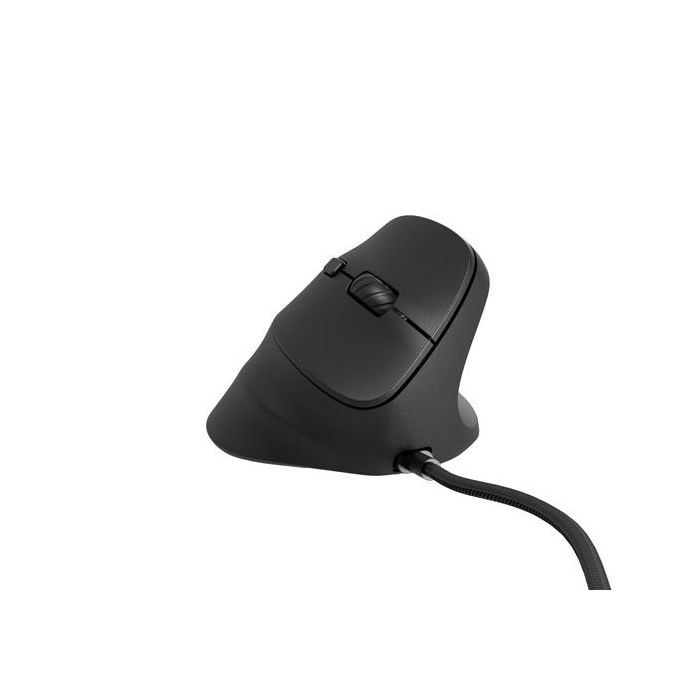 Natec Crake 2 Pro Raton Optico Vertical - 12.800 dpi - Programable - Ergonomico - Ilumincacion RGB Personalizable - Color negro