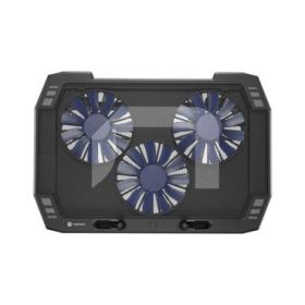 Natec Oriole Base Refrigeradora para Portatil de 17.3  - 3 Ventiladores de 120 mm - Control de Velocidad - Iluminacion Led - Hub