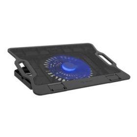 Natec Dipper 2 Base Refrigeradora para Portatil de 17.3  - Gran Ventilador de 180 mm - Control de Velocidad - Iluminacion Led -