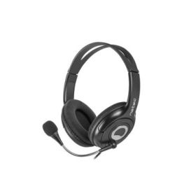 Natec Bear 2 Auriculares Diadema con Microfono - MiniJack de 3,5 mm - Control de Volumen Integrado - Color Negro