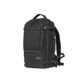 Natec Camel Lite Mochila de Viaje 2 en 1 para Portatiles de 15.6  - Equipaje de Mano de 19 Litros - Color Negro