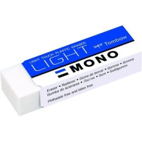 Tombow Mono Light Goma de Borrar - 13g - Especial para Borrado Delicado - Funda de Papel - PVC Libre de Ftalatos y Latex - Color