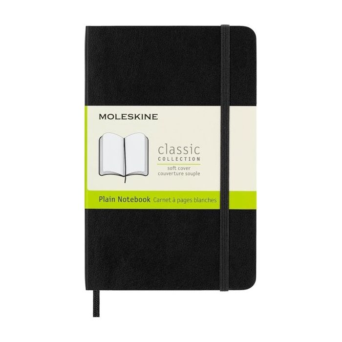 Moleskine Classic Libreta de Tapa Blanda - Papel Marfil Liso - 70g/m2 - Apertura 180º - Esquinas Redondeadas - Marcapaginas - Bo