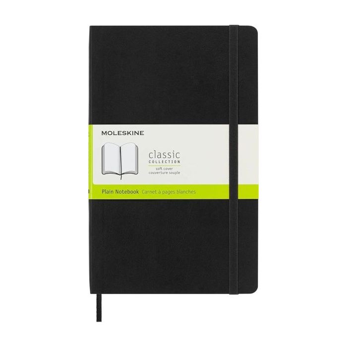 Moleskine Classic Libreta de Tapa Blanda - Papel Marfil Liso - 70g/m2 - Apertura 180º - Esquinas Redondeadas - Marcapaginas - Bo
