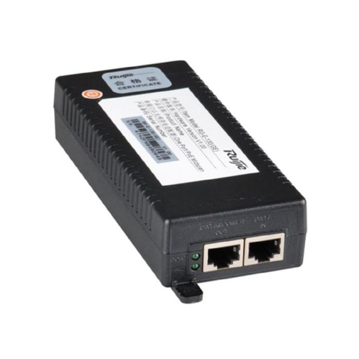Ruijie RG-E-130(GE) Inyector PoE/PoE+ - 1 Puerto - Velocidad hasta 1Gbps - Color Negro