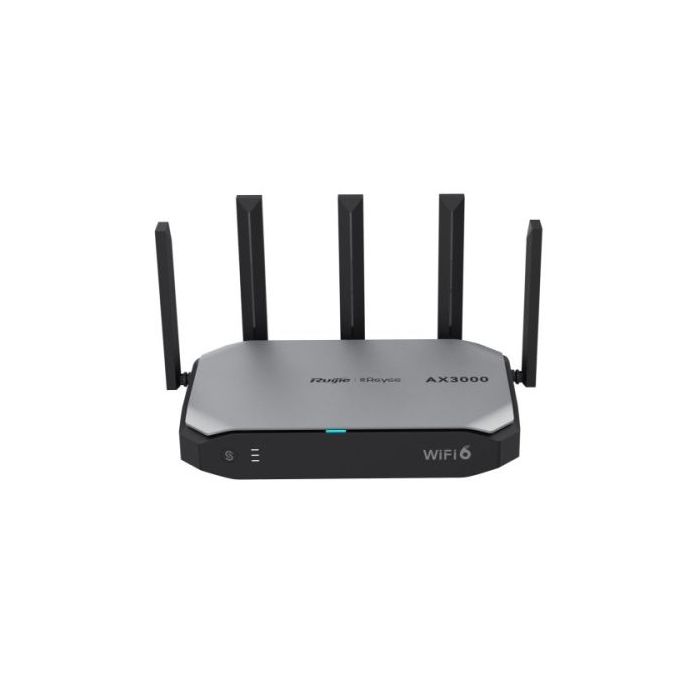 Ruijie RG-EG105GW-X Router de Doble Banda - 5 Puertos de 1Gbps - WiFi 6 AX3000 - Velocidad hasta 3Gbps - Carcasa Metalica - Sopo