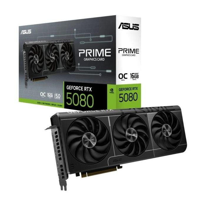Asus Prime GeForce RTX 5080 O16G EVO Tarjeta Grafica 16GB GDDR7 Reflex 2 AI NVIDIA DLSS4