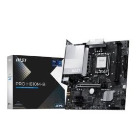 MSI PRO H810M-B Placa Base Intel 1851 2x DDR5, M2, 4x Sata III, PCIe, 5.0, USB 2.0, 5G, RJ-45, HDMI, DisplayPort, MicroATX