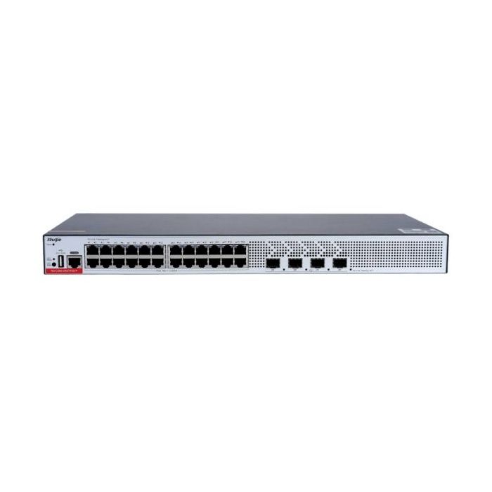 Ruijie RG-CS83-24GT4XS-P Switch - 24 Puertos Ethernet hasta 1Gbps - 4x SFP+ hasta 10Gbps - PoE/PoE+ hasta 370W - Fuente de Alime