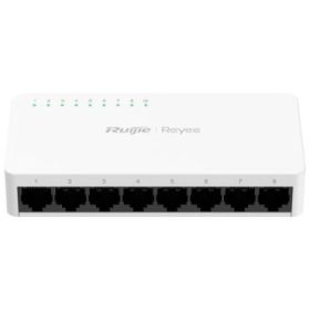 Ruijie RG-ES08F Switch de Sobremesa - 8 Puertos - Velocidad hasta 100Mbps - Carcasa de Plastico - Color Blanco
