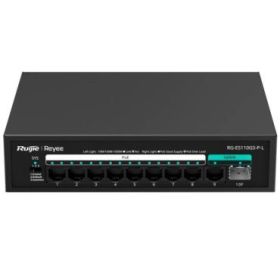 Ruijie RG-ES110GS-P-L Switch - 8 Puertos Ethernet hasta 1Gbps - Puerto Ethernet Uplink - Puerto SFP Uplink - PoE/PoE+ hasta 120W