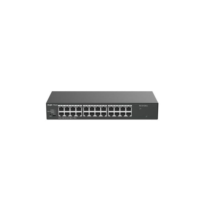 Ruijie RG-ES124G-L Switch No Gestionado - 24 Puertos - Velocidad hasta 1Gbps - Carcasa de Acero - Color Negro