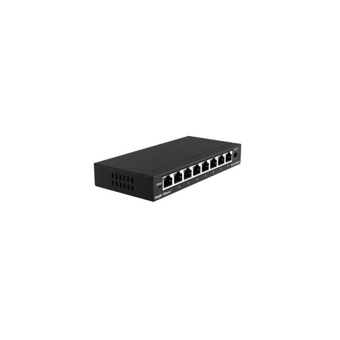 Ruijie RG-ES208GC Switch de Sobremesa - 8 Puertos - Velocidad hasta 1Gbps - Gestionado en la Nube - Color Negro