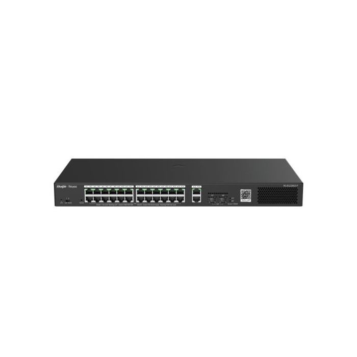 Ruijie RG-ES228GS-P Switch de Sobremesa - 26 Puertos Ethernet hasta 1Gbps - 2x SFP 1Gbps - PoE/PoE+ hasta 370W - Carcasa de Acer