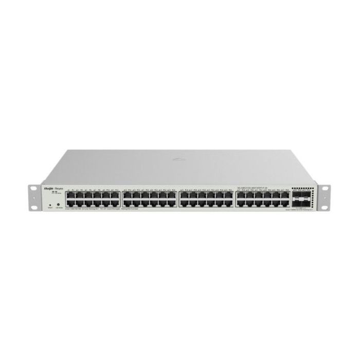 Ruijie RG-NBS3100-48GT4SFP-P-V2 Switch Gestionado en Capa 2 - Montaje en Rack 1U - 48 Puertos - PoE 370W - Color Acero