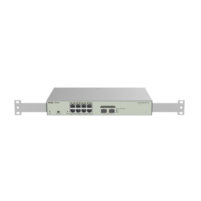 Ruijie RG-NBS3100-8GT2SFP-P-V2 Switch Gestionado en Capa 2 - 8 Puertos - PoE 125W - Carcasa de Acero - Color Acero