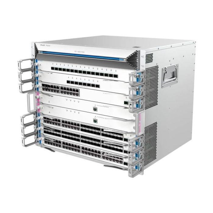 Ruijie RG-NBS7006 Chasis Switch para 9 Modulos - Montaje en Rack 9U - 2 Modulos de Ventilacion Equipados - Color Acero