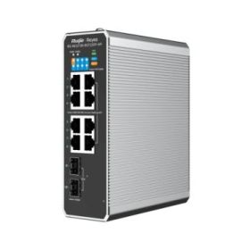 Ruijie RG-NIS2100-8GT2SFP-HP Switch Industrial - 8 Puertos Ethernet hasta 1Gbps - 2x SFP 1Gbps - PoE+/PoE++ - Gestionado en la N