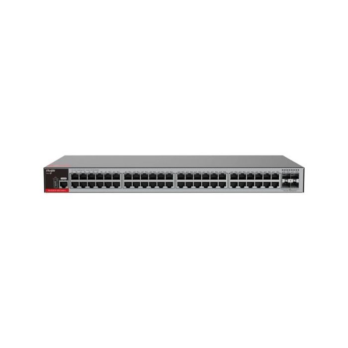 Ruijie RG-S2915-48GT4MS-L Switch con Auto-Negociacion - 48 Puertos Ethernet hasta 1Gbps - 4x SFP hasta 2.5Gbps - Fuente de Alime