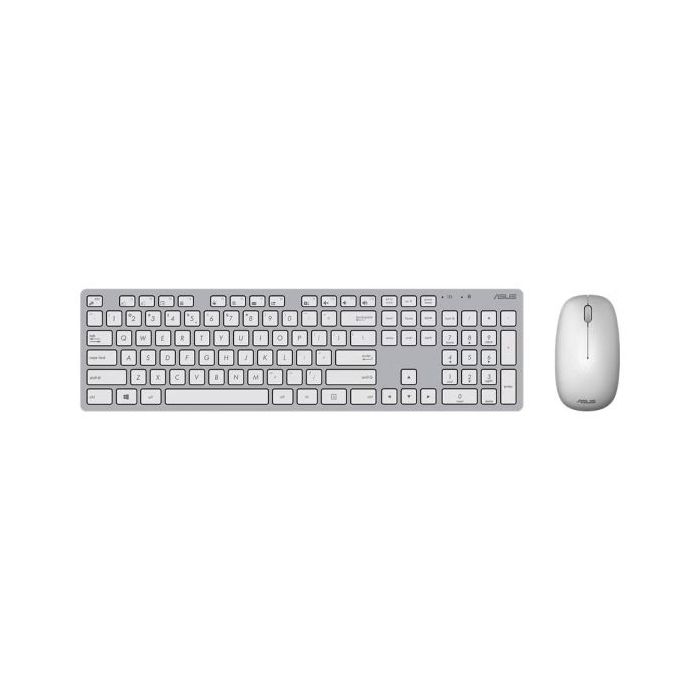 Asus W5000 Kit Teclado y Raton - Inalambrico 2,4Ghz - 1600dpi -  Español - Color Blanco / Gris