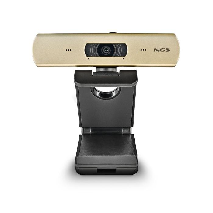 NGS XpressCam 4000 Webcam 4K USB 2.0 - 30 FPS - Filtro de Privacidad - Microfono Multidireccional - Cable de 1.50m - Color Negra