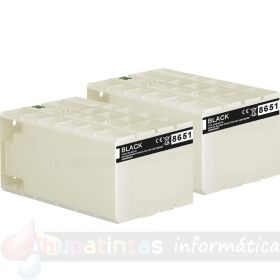 Epson T8651/T8661 Negro Pack de 2 Cartuchos de Tinta Pigmentada Genéricos