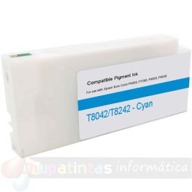 Epson T8042/T8242 Cian Cartucho de Tinta Pigmentada Genérico - Reemplaza C13T804200/C13T824200