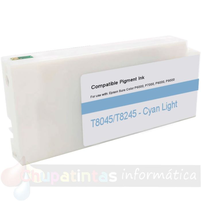 Epson T8045/T8245 Cian Light Cartucho de Tinta Pigmentada Genérico - Reemplaza C13T804500/C13T824500