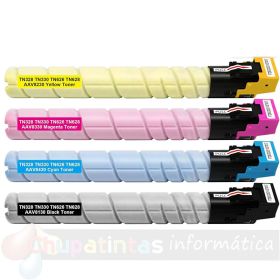 Konica Minolta TN328 Pack de 4 Cartuchos de Toner Genéricos