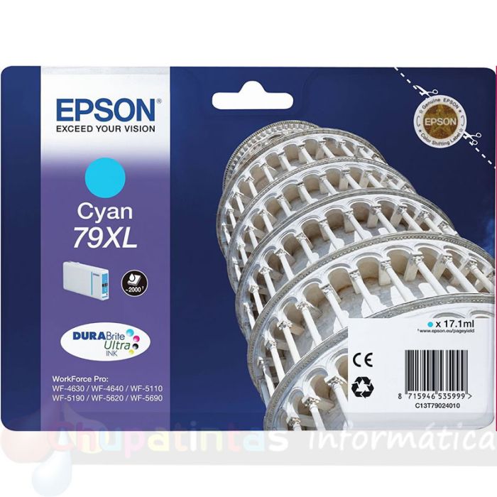 Epson T7902 (79XL) Cian Cartucho de Tinta Original - C13T79024010