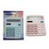Bismark Calculadora de Sobremesa - Pantalla LCD de 12 Digitos - 3 Teclas de Memoria - Alimentacion Solar y Pilas - Colores Paste