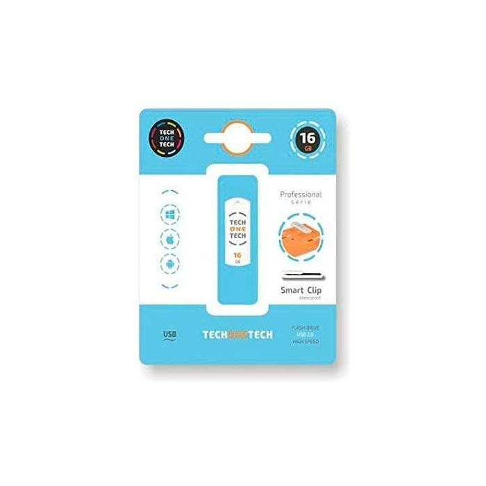 TechOneTech Pro Smart Clip Memoria USB 2.0 16GB (Pendrive)