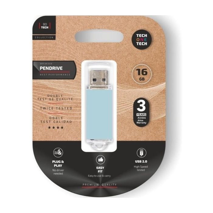 TechOne Tech Basic Blue Sky Memoria USB 2.0 16GB (Pendrive)