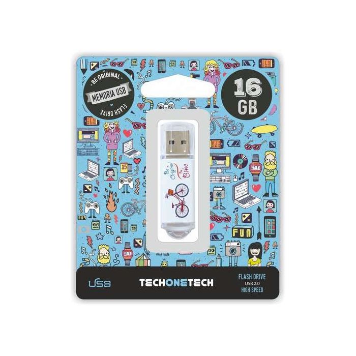 TechOneTech Be Bike Memoria USB 2.0 16GB (Pendrive)