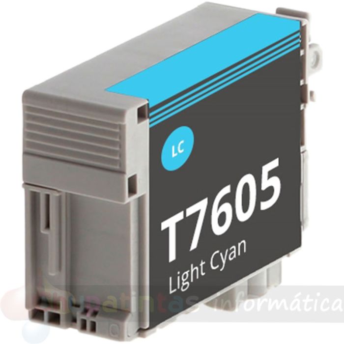 Epson T7605 Cian Light Cartucho de Tinta Pigmentada Genérico - Reemplaza C13T76054010