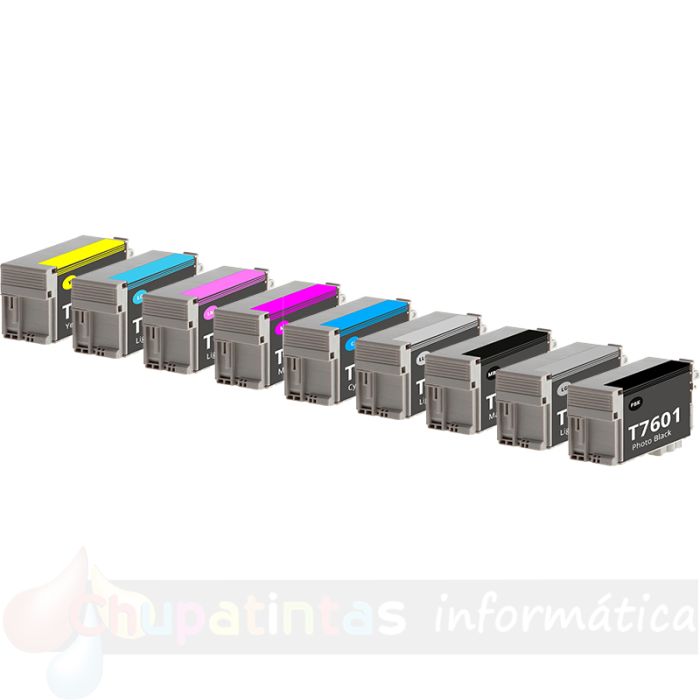 EPSON T760-Series Pack de 9 Cartuchos de Tinta Genéricos