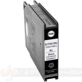Epson T7551/T7561 Negro Cartucho de Tinta Pigmentada Genérico - Reemplaza C13T755140/C13T756140