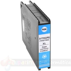 Epson T7552/T7562 Cian Cartucho de Tinta Pigmentada Genérico - Reemplaza C13T755240/C13T756240