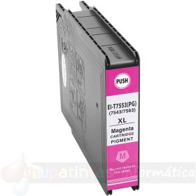 Epson T7553/T7563 Magenta Cartucho de Tinta Pigmentada Genérico - Reemplaza C13T755340/C13T756340