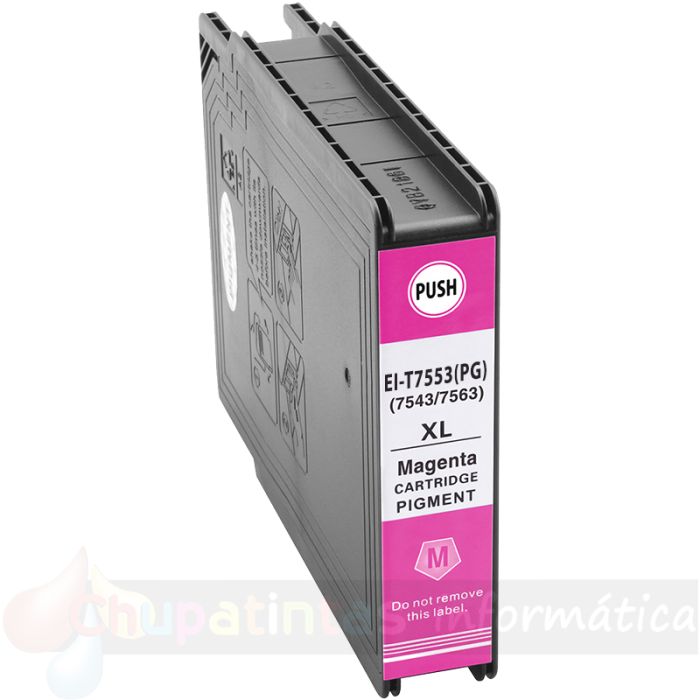 Epson T7553/T7563 Magenta Cartucho de Tinta Pigmentada Genérico - Reemplaza C13T755340/C13T756340