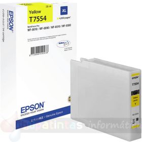 Epson T7554 Amarillo Cartucho de Tinta Original - C13T755440