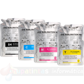Epson T741-Serie Pack Ahorro 4 Bolsas de Tinta de Sublimación Genérica: T7411/T7412/T7413/7414