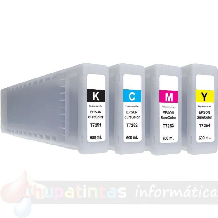 Epson T725-Serie Pack de 4 Cartuchos de Tinta Genéricos: T7251/T7252/T7253/T7254
