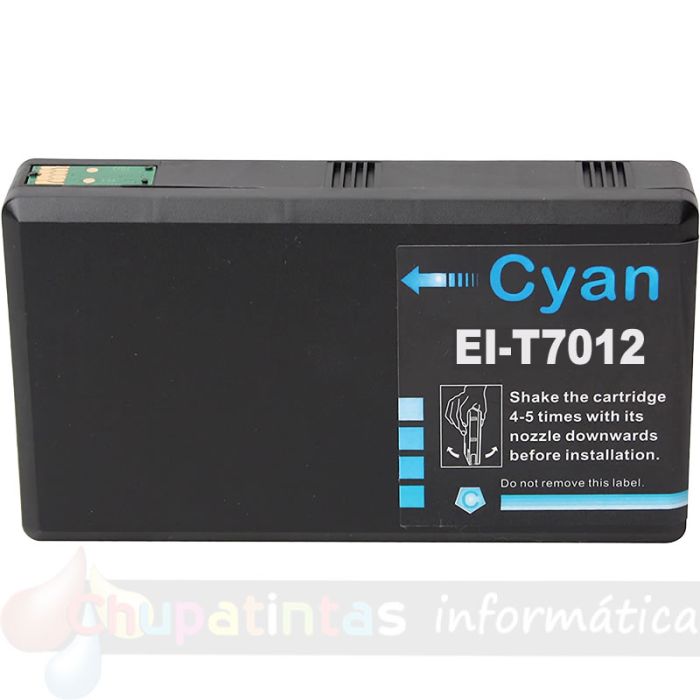 Epson T7012/T7022/T7032 Cian Cartucho de Tinta Genérico - Reemplaza C13T70124010/C13T70224010/C13T70324010