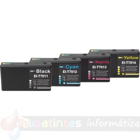 Epson T701-Series Pack de 4 Cartuchos de Tinta Genéricos: T7011/T7012/T7013/T7014
