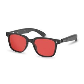 Energy Sistem Night Mode Music Gafas Bluetooth - Filtro Anti Luz Azul y Proteccion UV400 - Cristales Rojos - Reproduccion de Mus