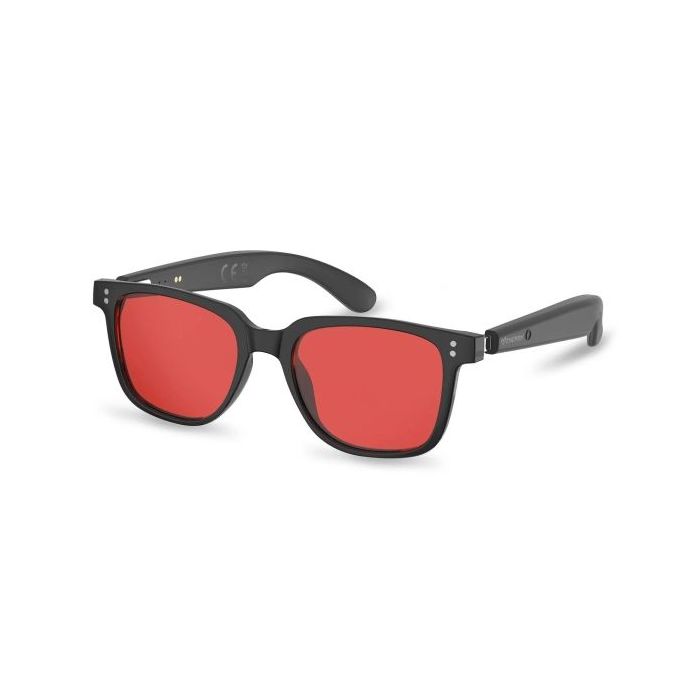 Energy Sistem Night Mode Music Gafas Bluetooth - Filtro Anti Luz Azul y Proteccion UV400 - Cristales Rojos - Reproduccion de Mus