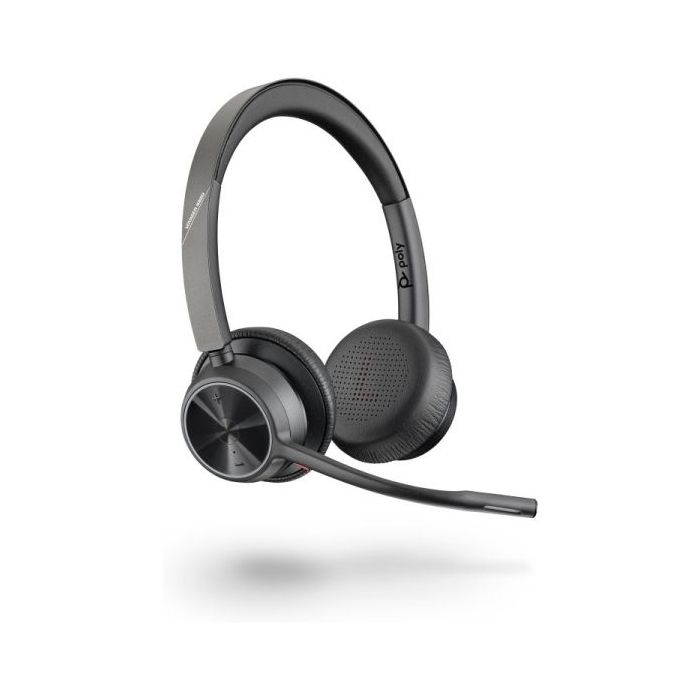 HP Poly Voyager 4320 Auriculares con Microfono con Dongle Bluetooth BT700 - USB-A - Color Negro
